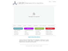 Tablet Screenshot of grupoproduccioncreativa.com